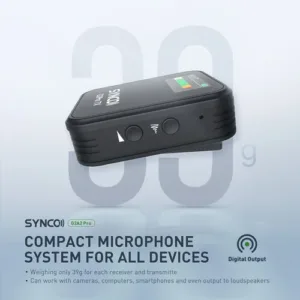 Synco WAir-G2-A2 PRO 2-Person Wireless Microphone System for Cameras and Smartphones (2.4 GHz)